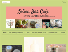 Tablet Screenshot of lotionbarcafe.com
